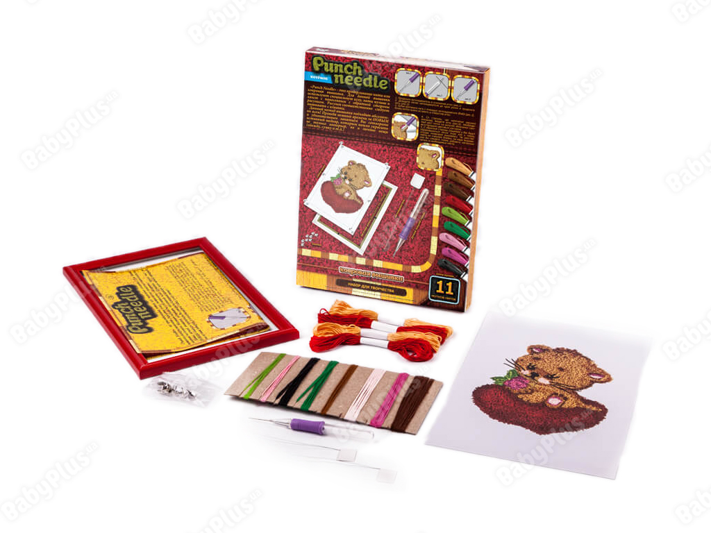 Набір для творчості Килимова вишивка Кошеня Punch needle, Danko Toys