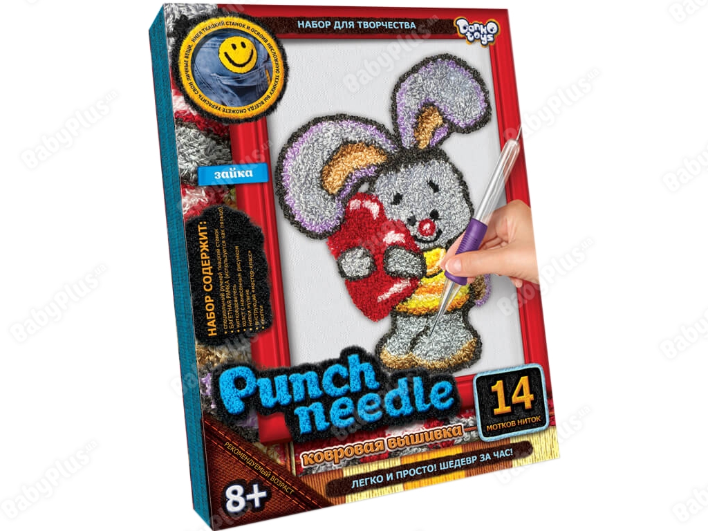 Набір для творчості Килимова вишивка Зайка Punch needle, Danko Toys