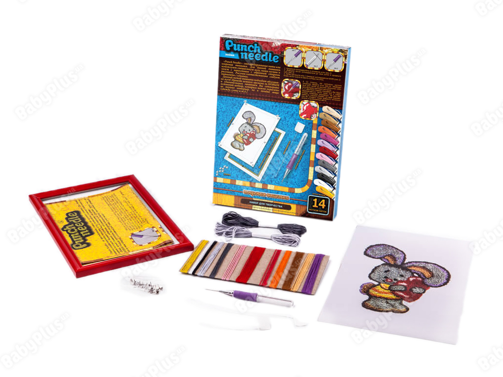 Набір для творчості Килимова вишивка Зайка Punch needle, Danko Toys