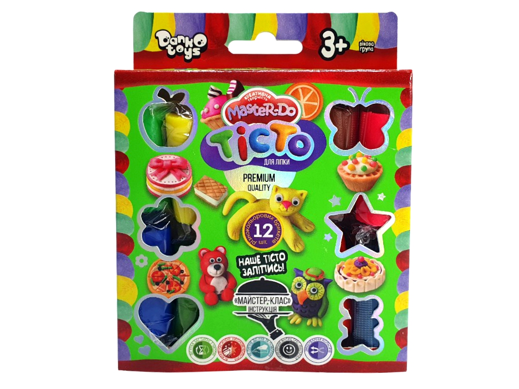Тесто для лепки Master Do 12 цветов, Danko Toys