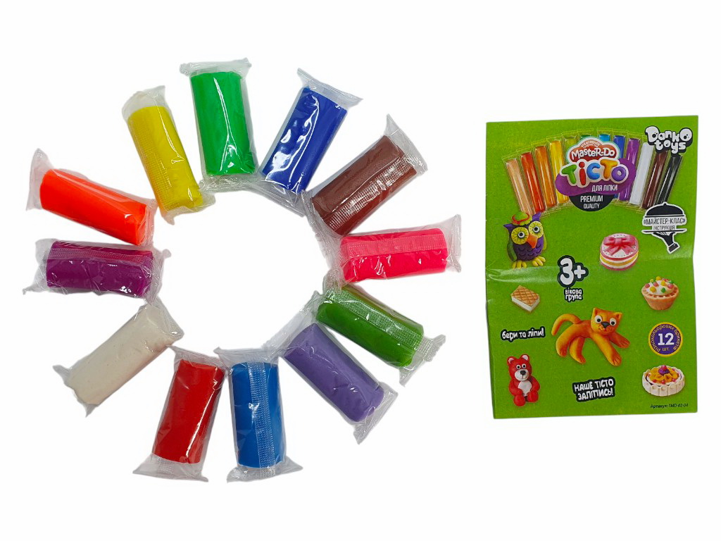 Тесто для лепки Master Do 12 цветов, Danko Toys