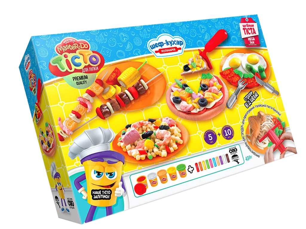 Набор для творчества Тесто для лепки Master Do ШЕФ-ПОВАР Пицца большая, Danko Toys