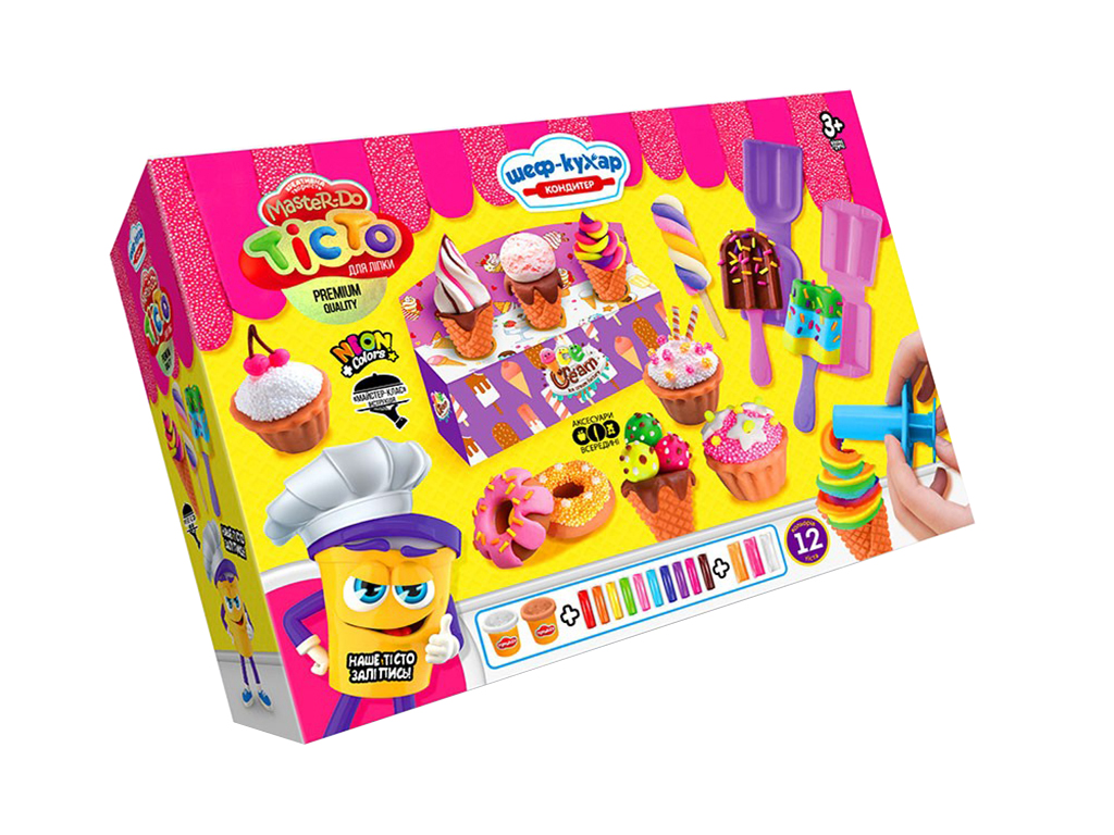 Тесто для лепки Master Do ШЕФ-ПОВЕР Кондитер среднее, Danko Toys