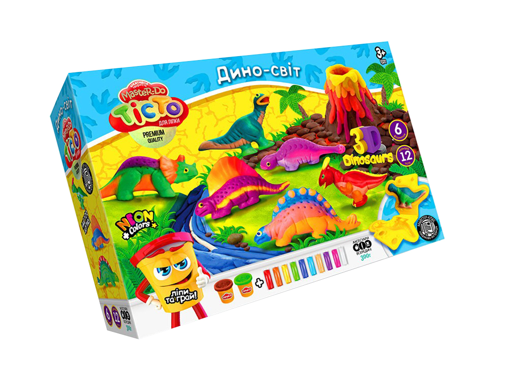 Тiсто для лiпки Master Do ДИНОЗАВРИ-6, Danko Toys