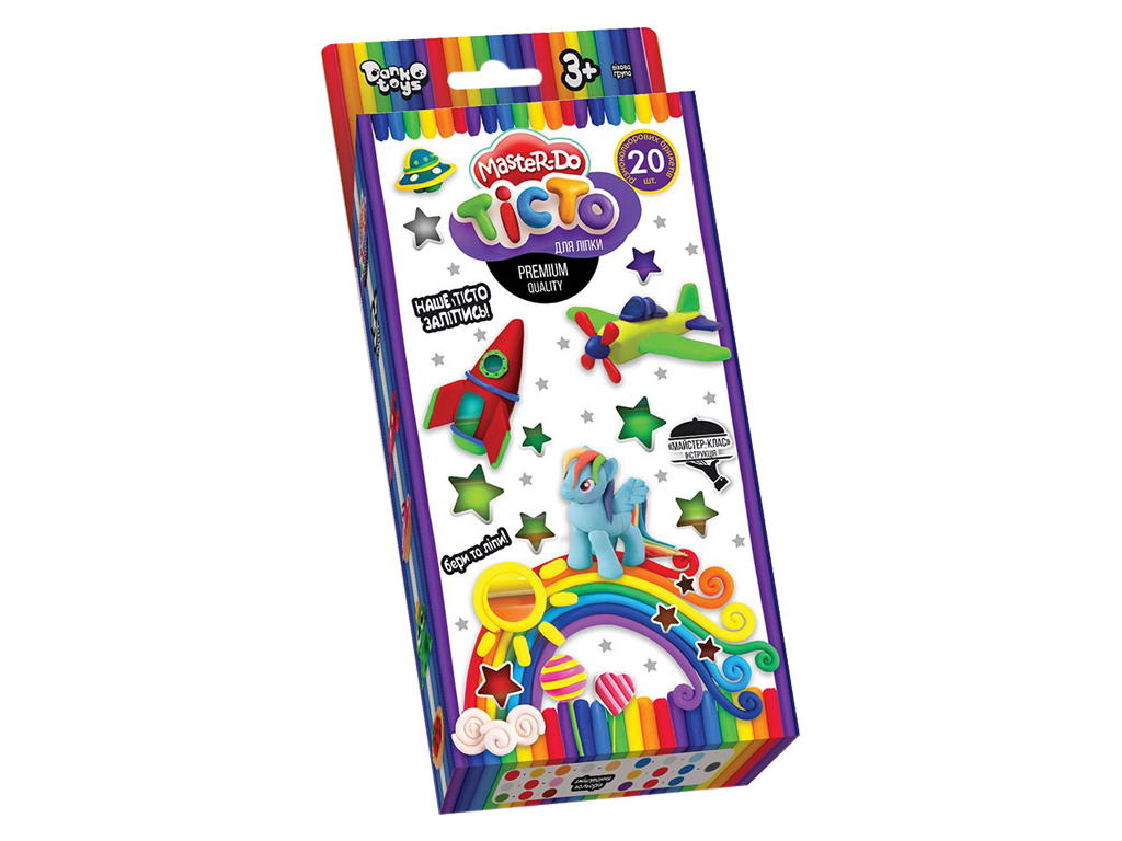 Тісто для ліпки Master Do коробка 20 кольорів, Danko Toys