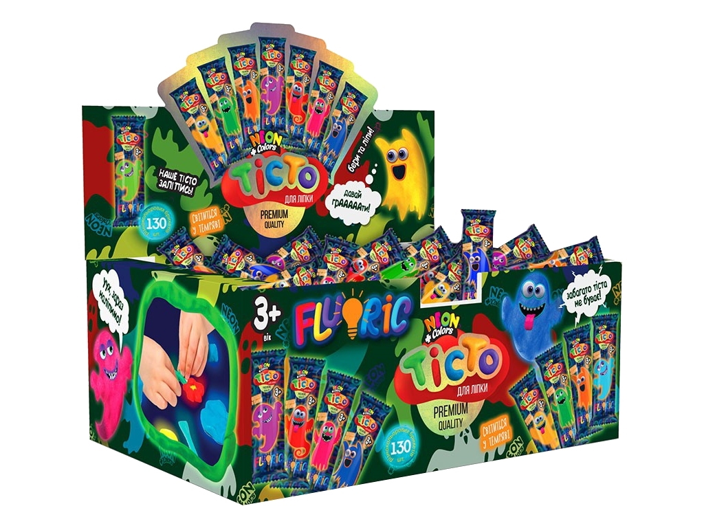 Тесто для лепки Master Do FLUORIC в брикетах, Danko Toys