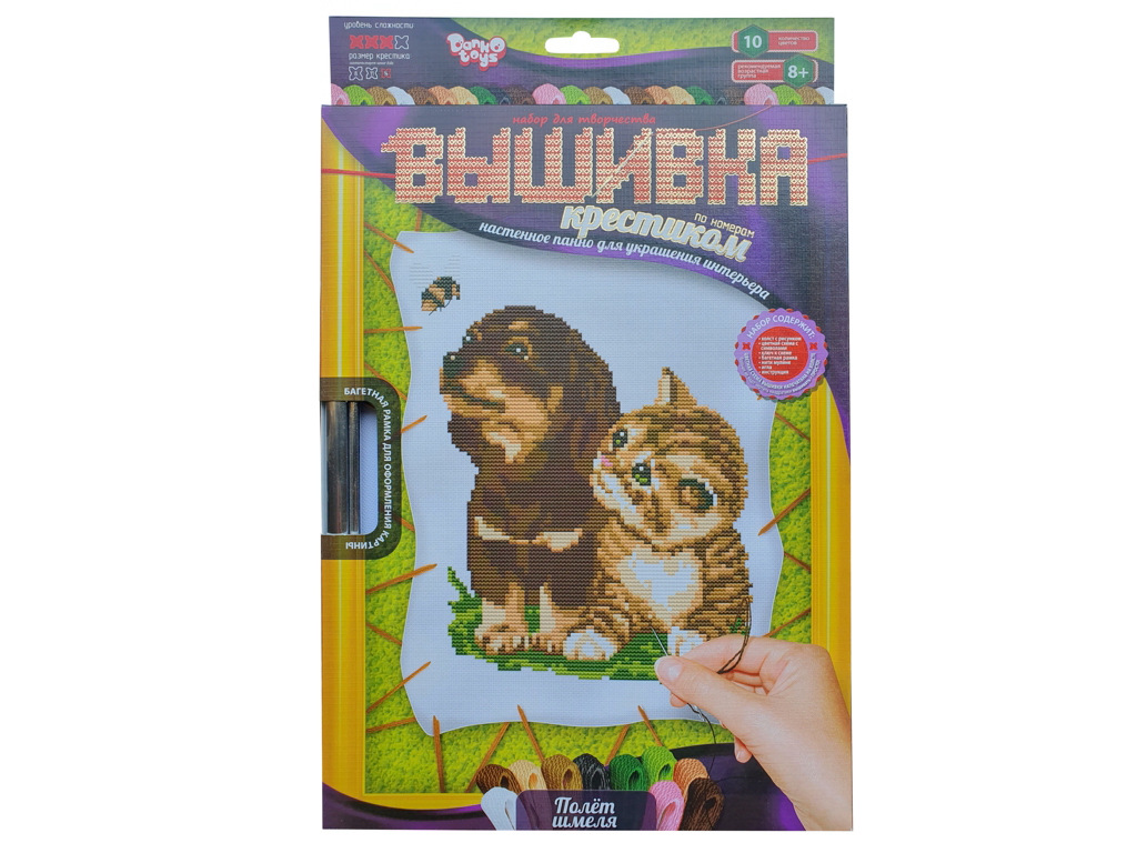Набор для творчества Вышивка крестиком по номерам на растяжке, Danko Toys