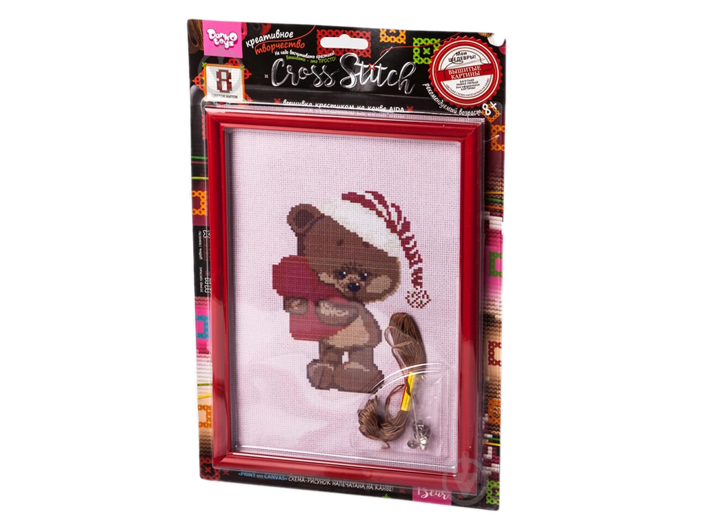 Набір креативної творчості Вишивка хрестиком на канві CROSS STITCH, Danko Toys