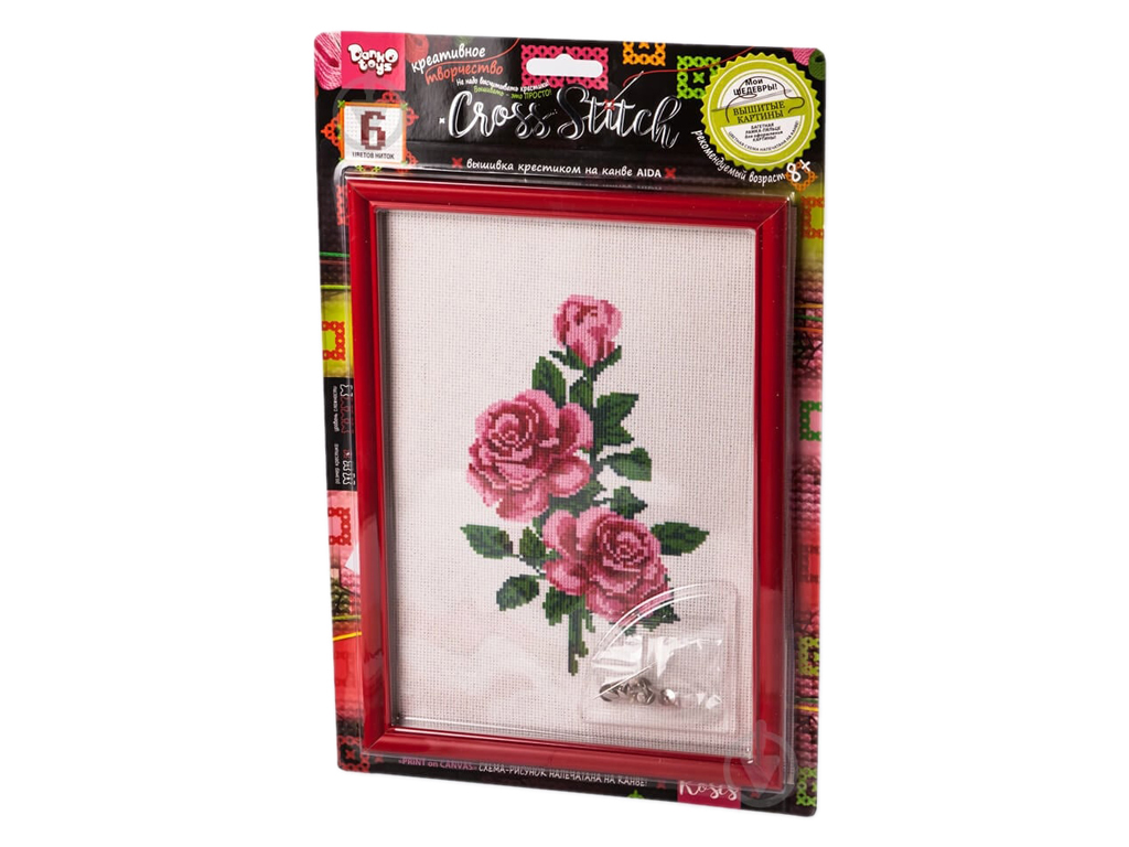 Набір креативної творчості Вишивка хрестиком на канві CROSS STITCH, Danko Toys
