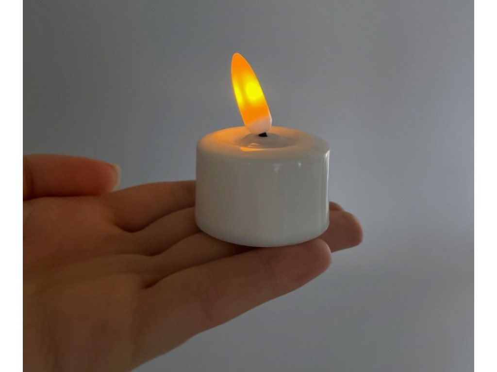Свічки світлодіодні LED набір 4 шт, 5,2 см, ефект живого полум’я