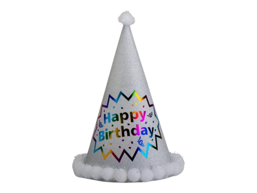 Ковпак "Happy Birthday" 9093-003, білий