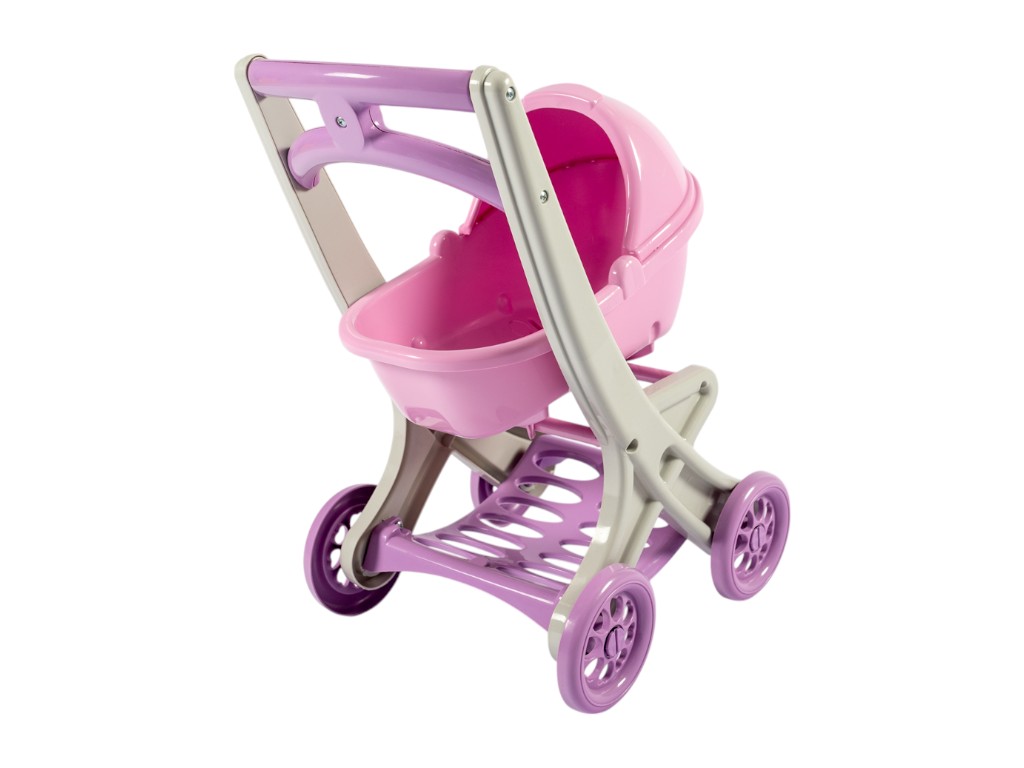 Коляска для ляльок з люлькою 0121/04, 57 см, 4 колеса, Doloni Toys