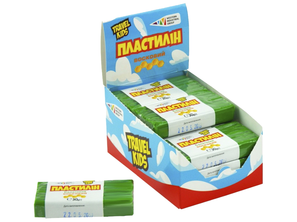 Пластилин восковой салатовый, Гамма 333102, (Цена за 1 шт)