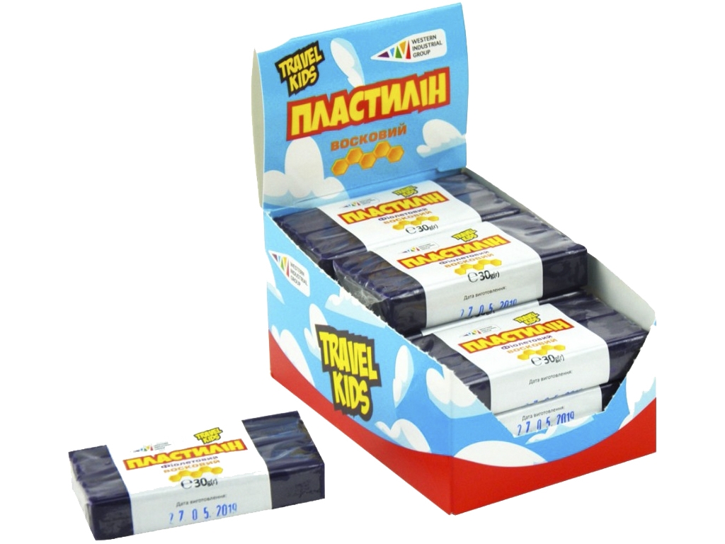 Пластилін восковий, фіолетовий, Гамма 333112 (ціна за 1шт)