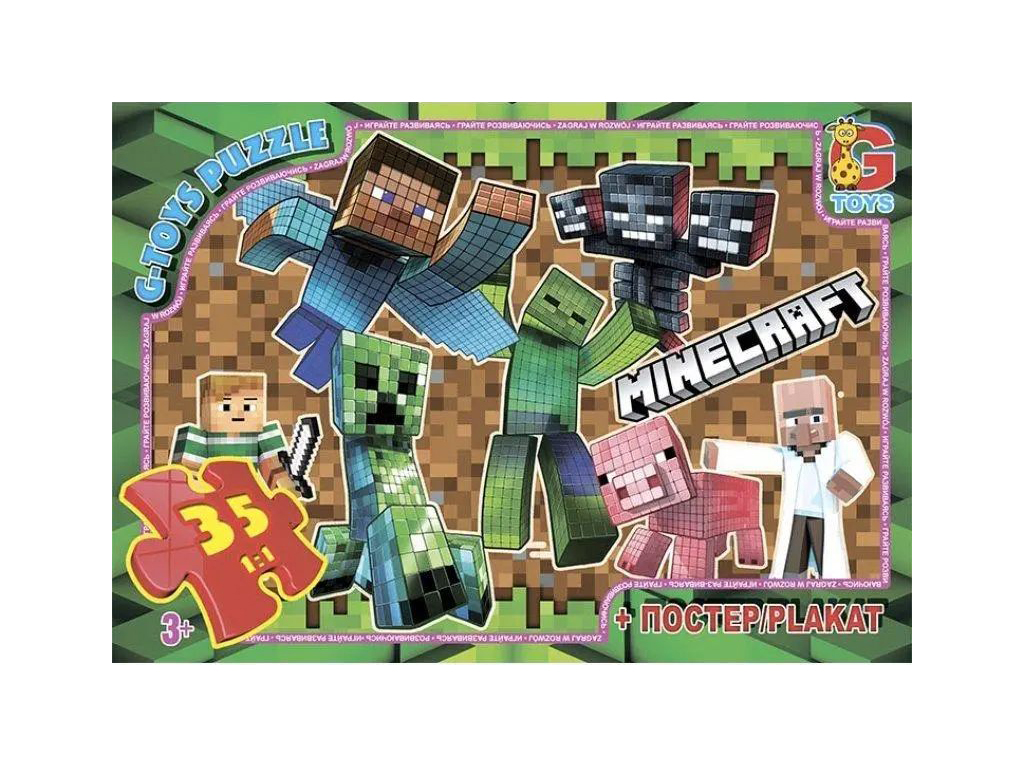 Пазлы картонные Minecraft, 70 элементов, G-Toys MC785