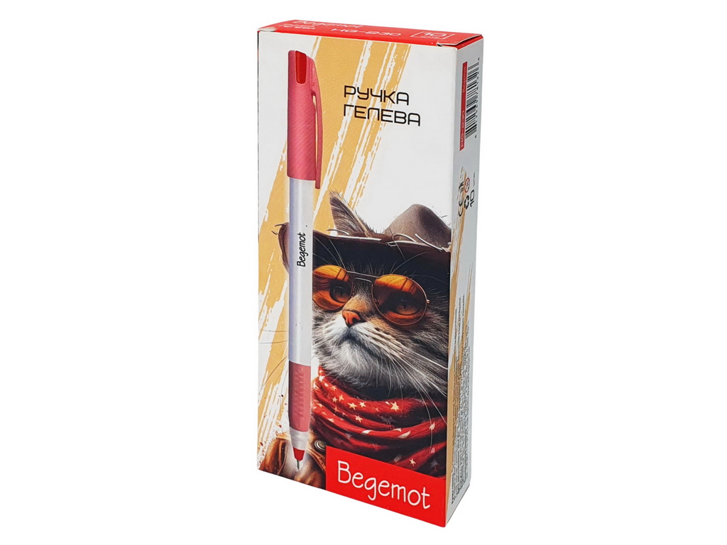 Ручка гелевая Hiper Begemot красная
