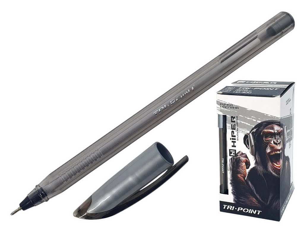 Ручка масляная Hiper Tri Point черная