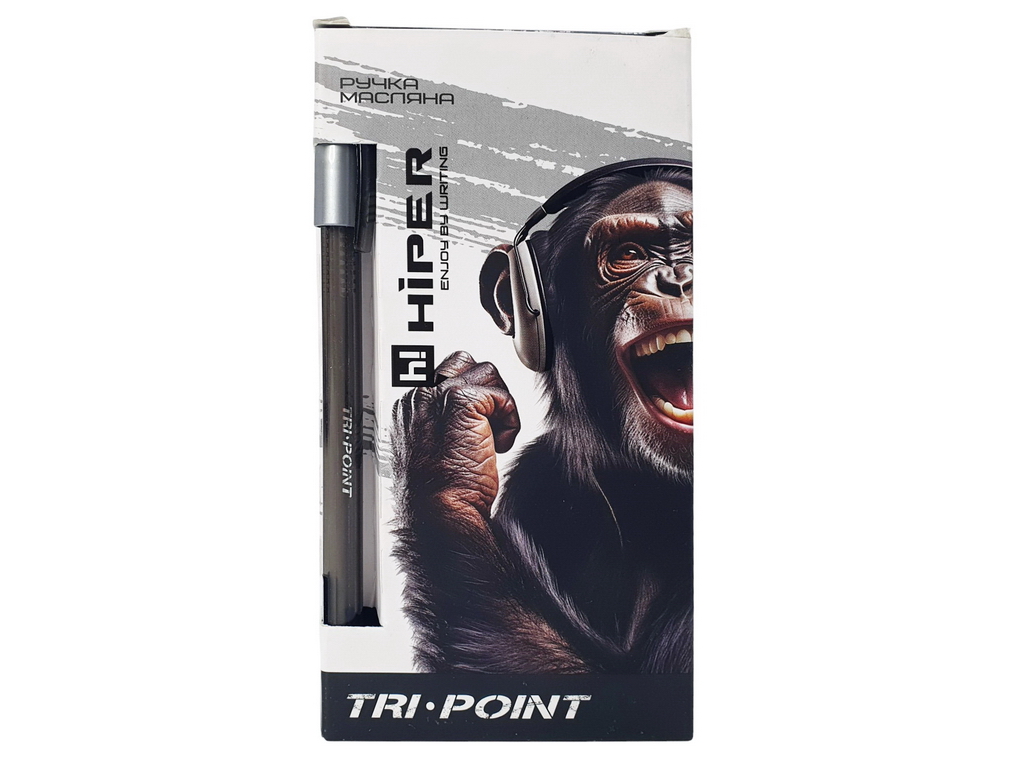 Ручка масляная Hiper Tri Point черная