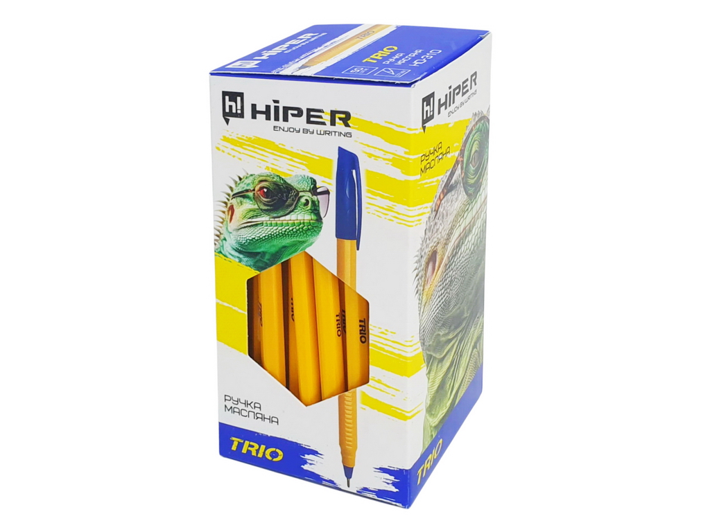 Ручка масляная Hiper Trio с синим чернилом, 0,7мм