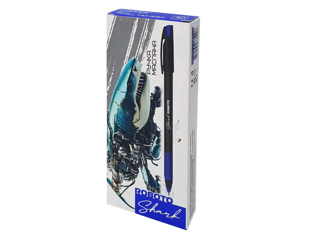 Ручка масляная Hiper Shark Roboto синяя
