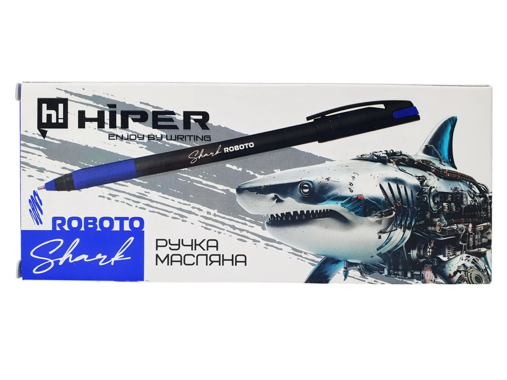 Ручка масляная Hiper Shark Roboto синяя