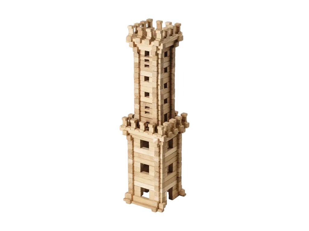 Конструктор дерев'яний Вежа, 213 деталей, Igroteco 900330
