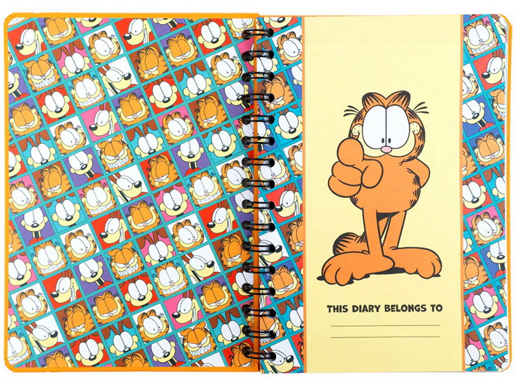 Дневник-планер на спирали Kite Garfield GF26-438