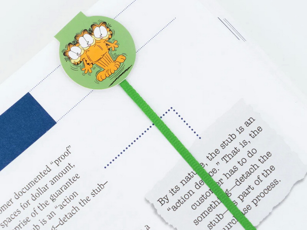 Набор магнитных закладок-ляссе Garfield, 4 шт., Kite
