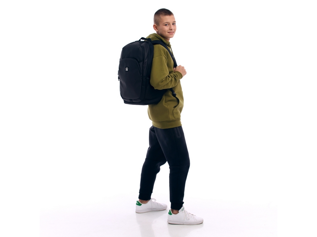 Рюкзак школьный черный подростковый, GoPack