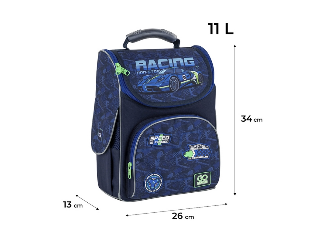 Рюкзак шкільний каркасний Racing, GoPack