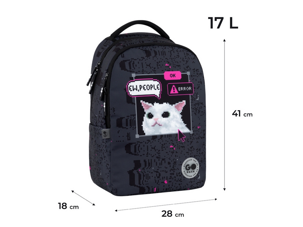 Рюкзак шкільний GoPack Teens GO26-135M-2, 39x29x13 см, з відділеннями, GoPack