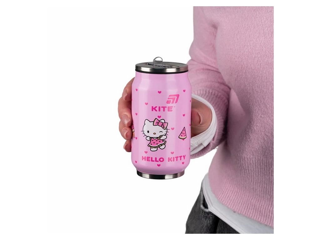 Термочашка с трубочкой 350мл Hello Kitty Kite HK25-1263
