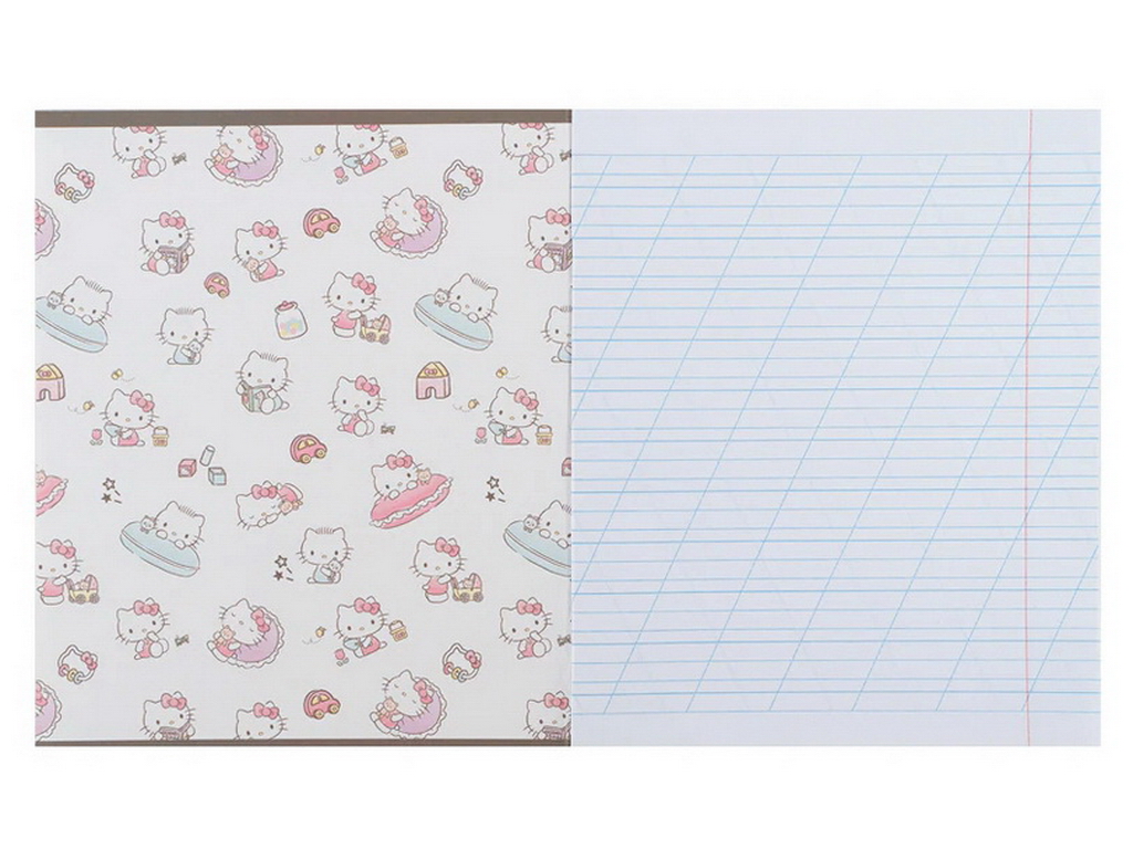 Тетрадь в косую линию на 12 листов, Hello Kitty (цена за 1шт)