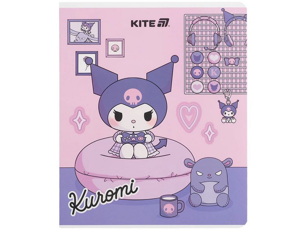 Тетрадь в клетку 24 листа, Kuromi (цена за 1шт)
