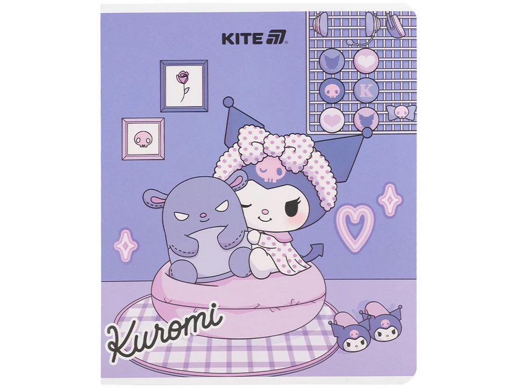Тетрадь в клетку 24 листа, Kuromi (цена за 1шт)