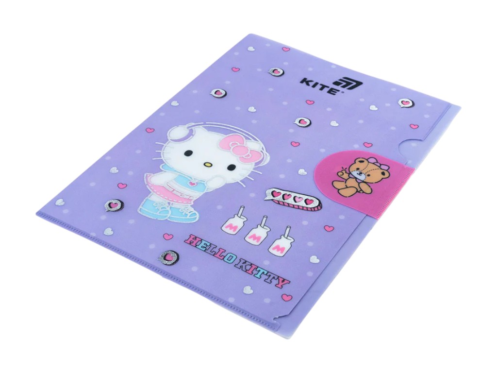 Папка-уголок с клапаном Hello Kitty HK25-248-5, формат A4, полипропилен, Kite