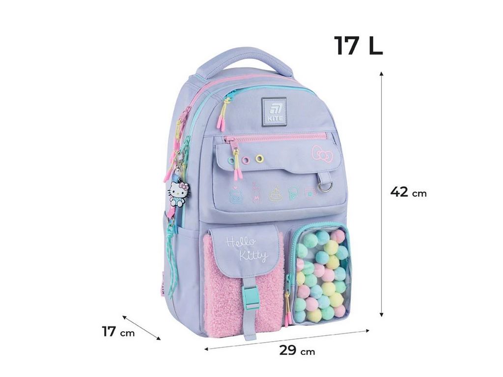 Школьный рюкзак Kite Hello Kitty HK25-2587M, ортопедическая спинка