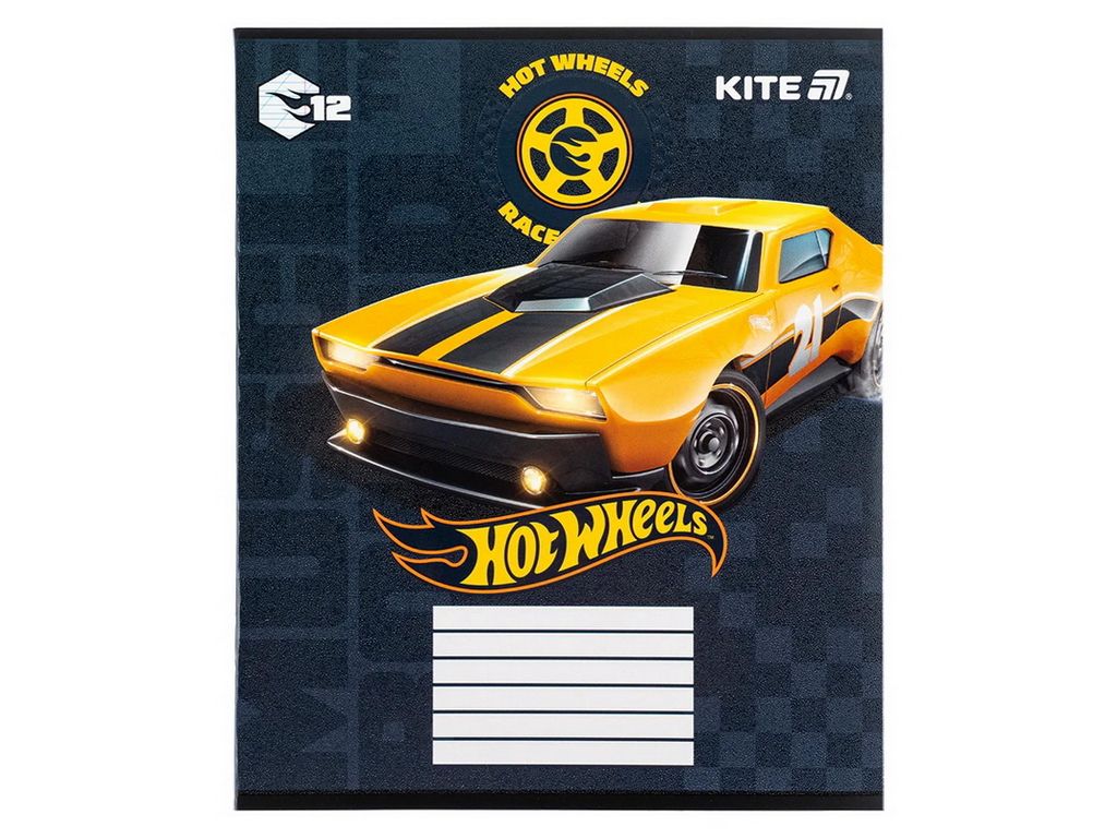 Тетрадь в косую линию на 12 листов, Hot Wheels (цена за 1шт)
