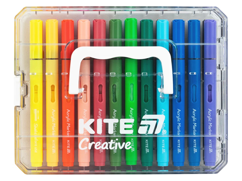 Маркеры акриловые Kite Creative с редкими чернилами, 24 цвета