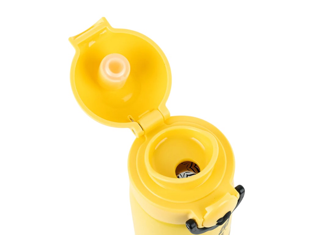 Термос з кнопкою Kite K25-1221-2 430 мл жовтий, з поїльником, Kite