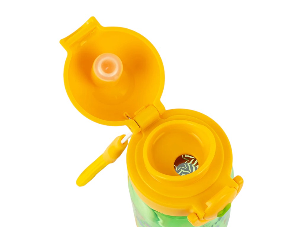 Пляшка для води дитяча Zoo Kite K25-1235-3, 360 мл, зелена, із сіточкою-фільтром, Kite