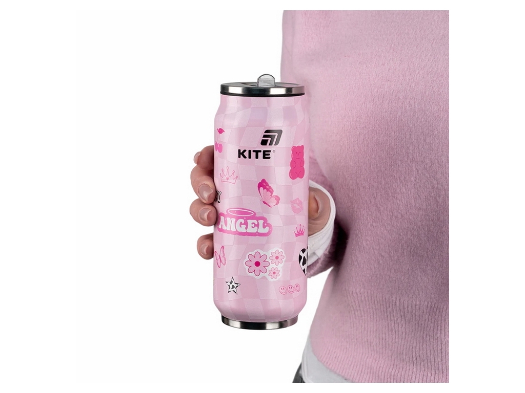 Термочашка с трубочкой 500мл Angel Kite K25-1264-2
