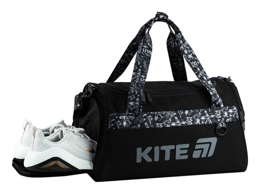 Сумка спортивна шкільна No Rules K26-2505-2, 20x41x24 см, відділення для взуття, Kite