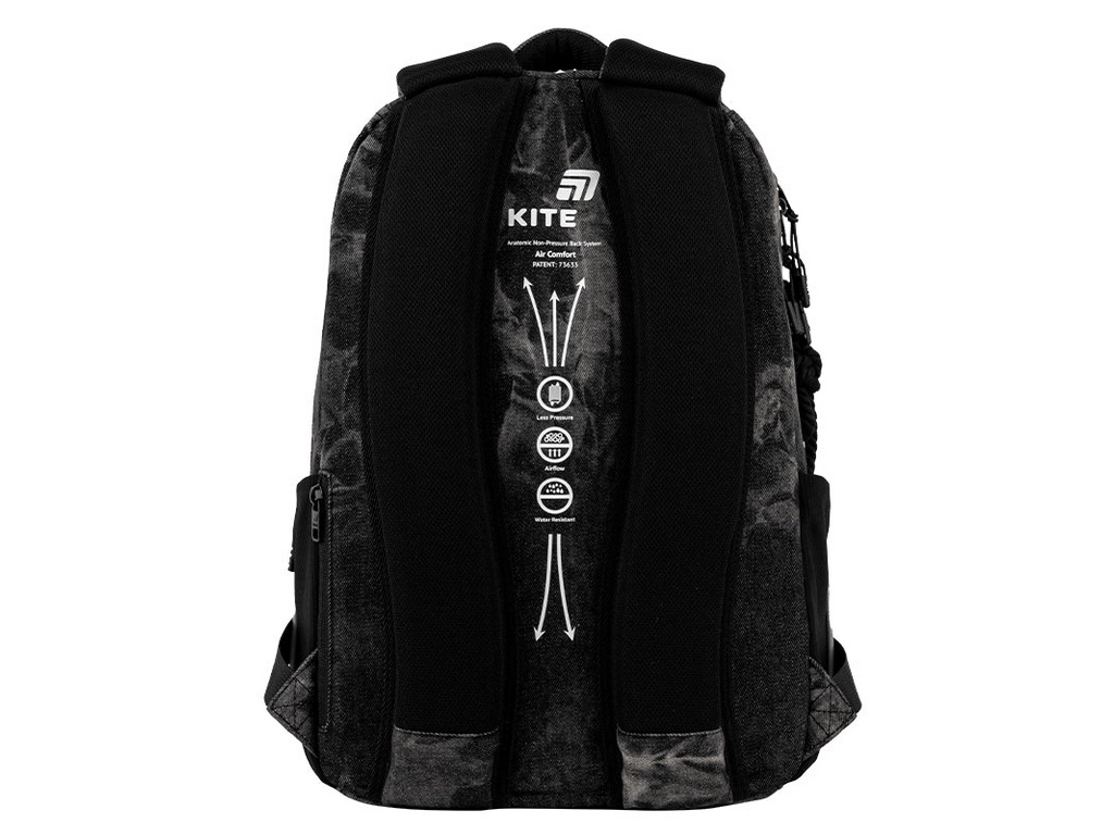 Рюкзак шкільний ортопедичний Kite Education teens Denim Core, 42 см, світловідбивні елементи