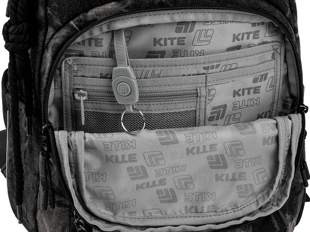 Рюкзак шкільний ортопедичний Kite Education teens Denim Core, 42 см, світловідбивні елементи