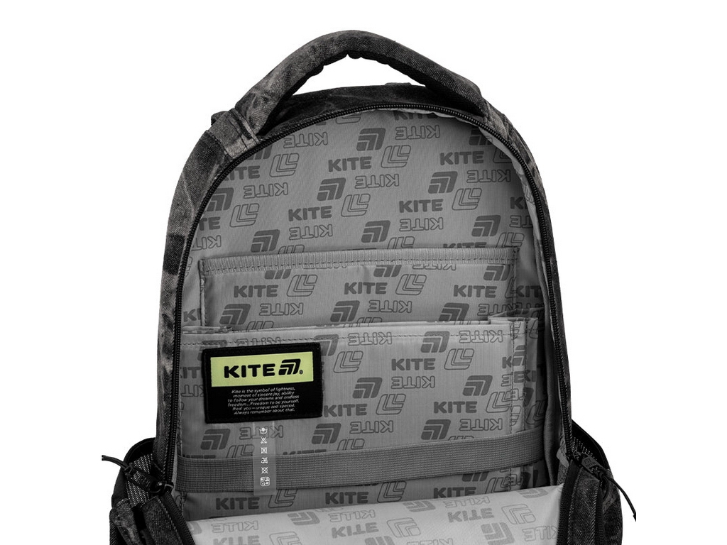 Рюкзак шкільний ортопедичний Kite Education teens Denim Core, 42 см, світловідбивні елементи