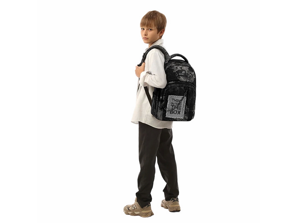 Рюкзак шкільний ортопедичний Kite Education teens Denim Core, 42 см, світловідбивні елементи
