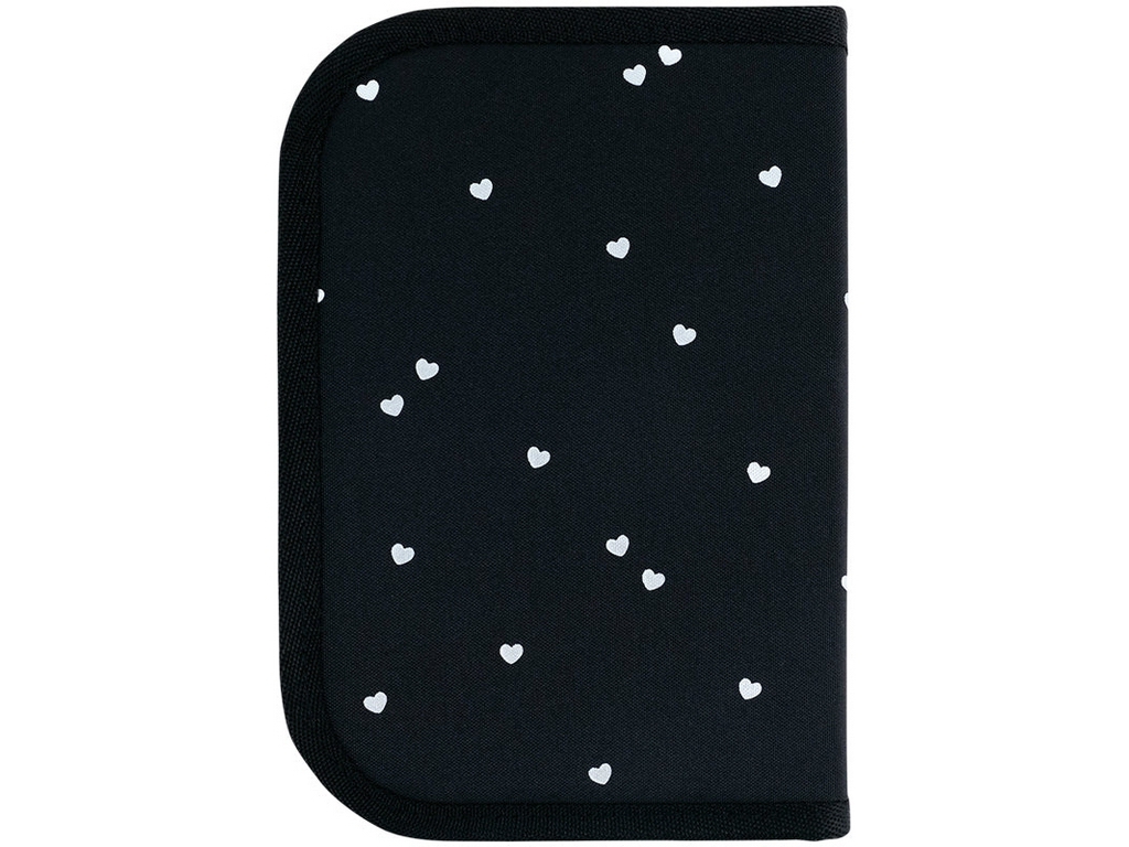 Пенал на 1 отделение Kite Black&amp;Silver K26-622-5, 2 отворота