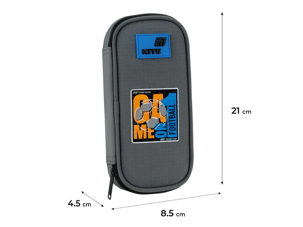 Пенал мягкий с органайзером Kite Game on K26-662-7, 21 см, на молнии, Kite