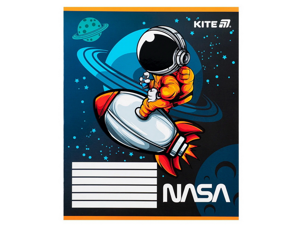 Тетрадь в косую линию на 12 листов, NASA (цена за 1шт)